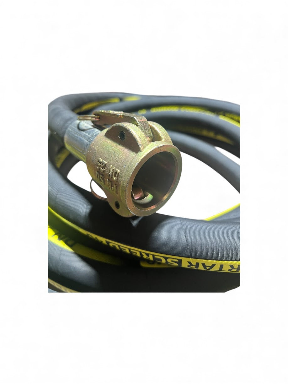 25mm plaster and render material delivery hose with camlock ends
