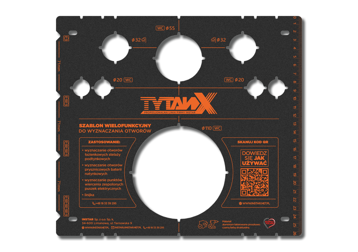 Tile Template Skimflex Tytan – Multi-Function Tiling Hole Cutting & Measuring Guide