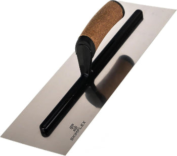 Skimflex trowel with cork handle on a white background