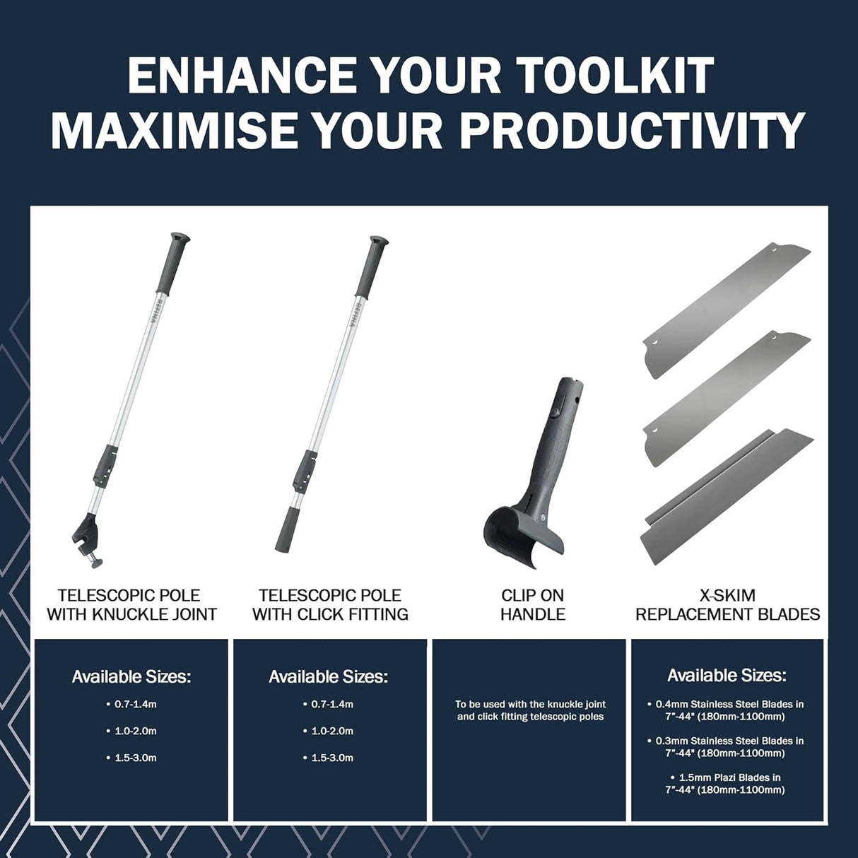 Refina X-SKIM Plazi Plastering Spatula with Interchangeable 1.5mm Blade