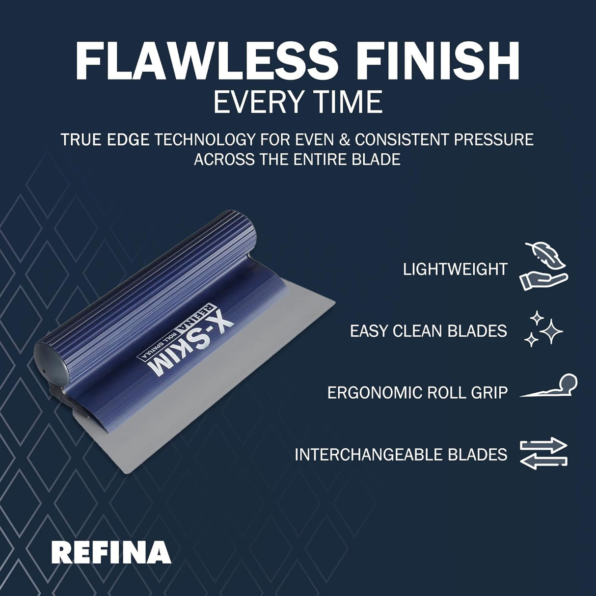 Refina X-SKIM Plazi Plastering Spatula with Interchangeable 1.5mm Blade