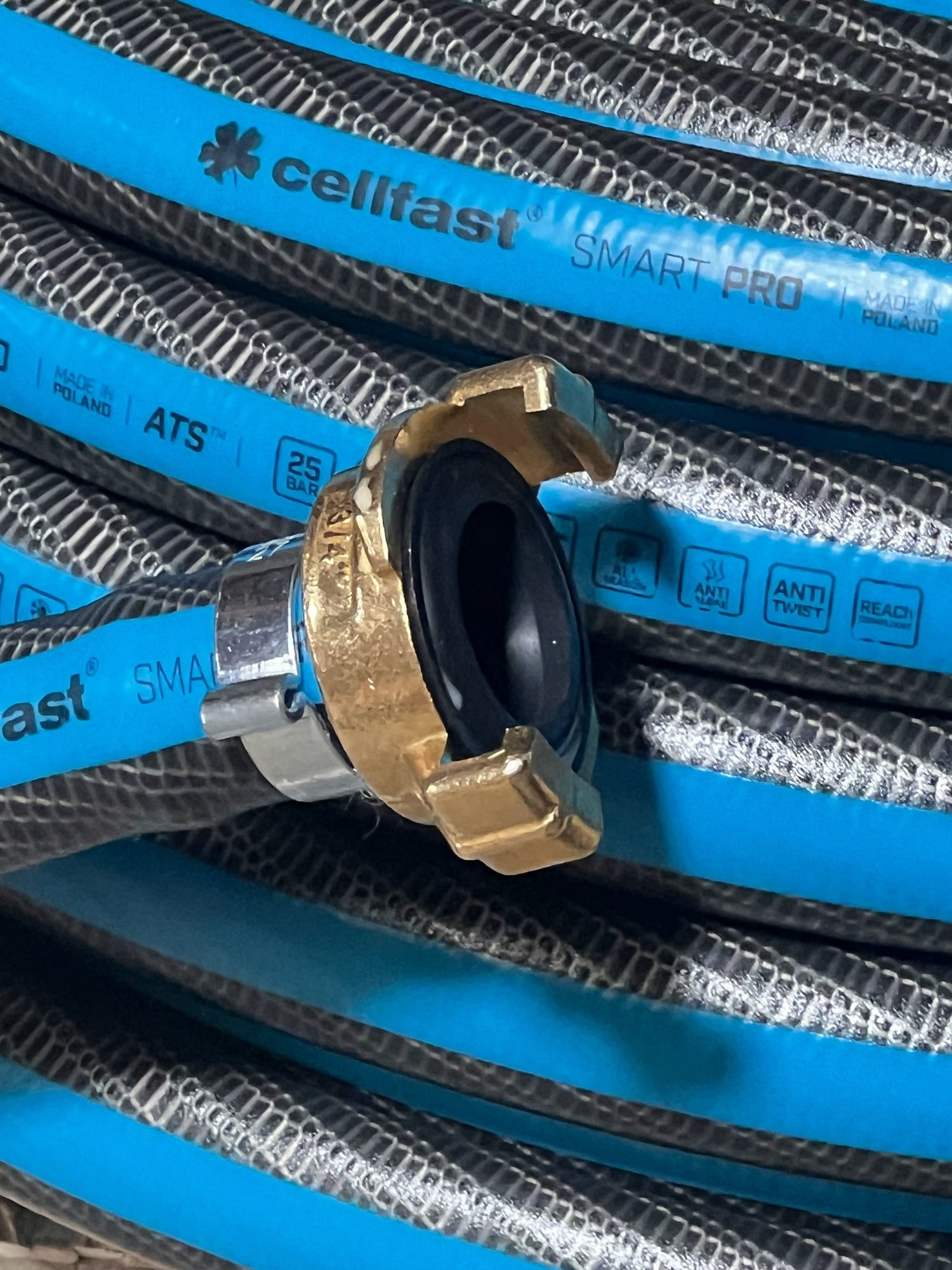 Water hose pipe with Geka brass claw fittings 1/2” or 3/4”