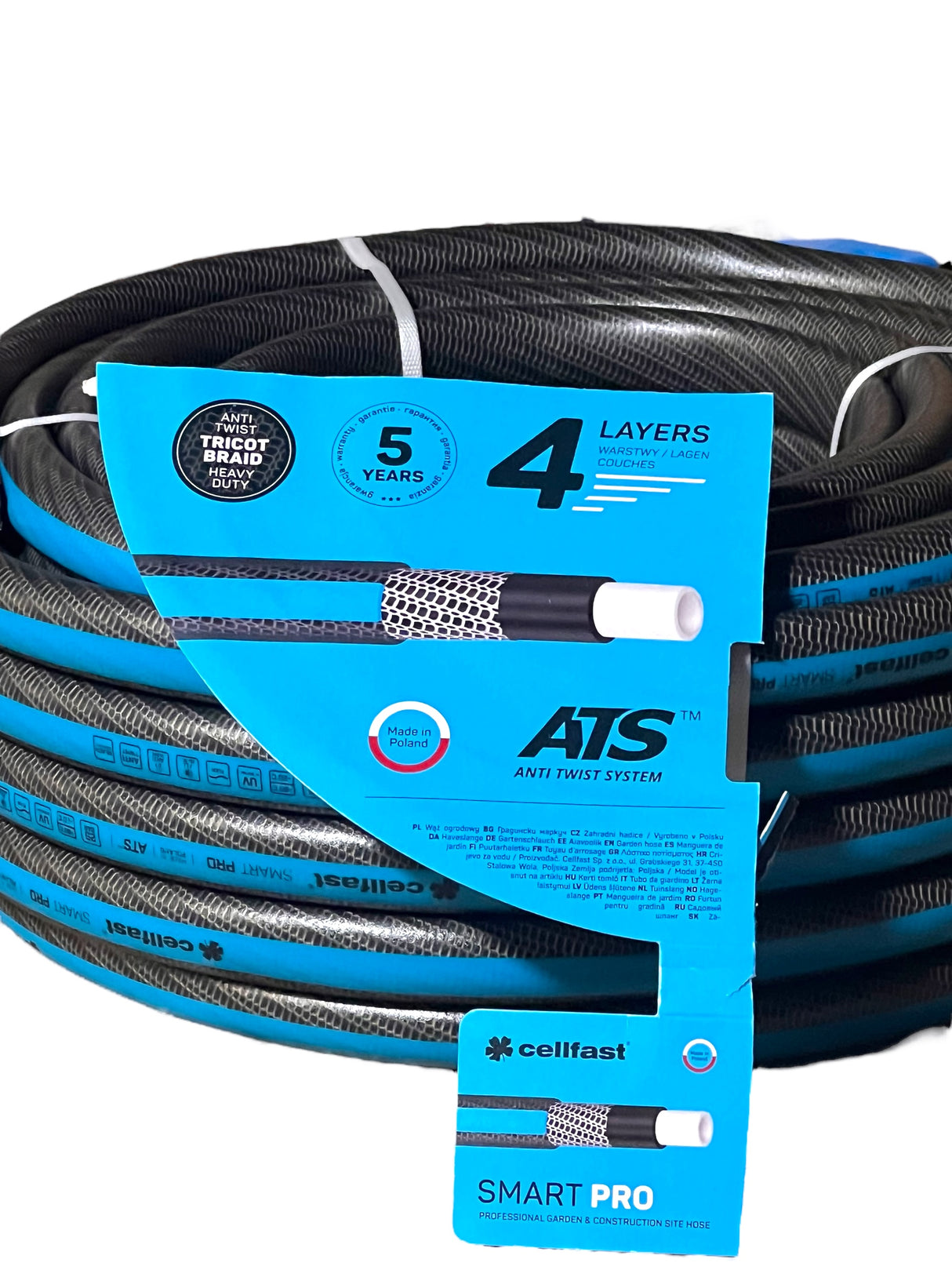 Water hose pipe with Geka brass claw fittings 1/2” or 3/4”