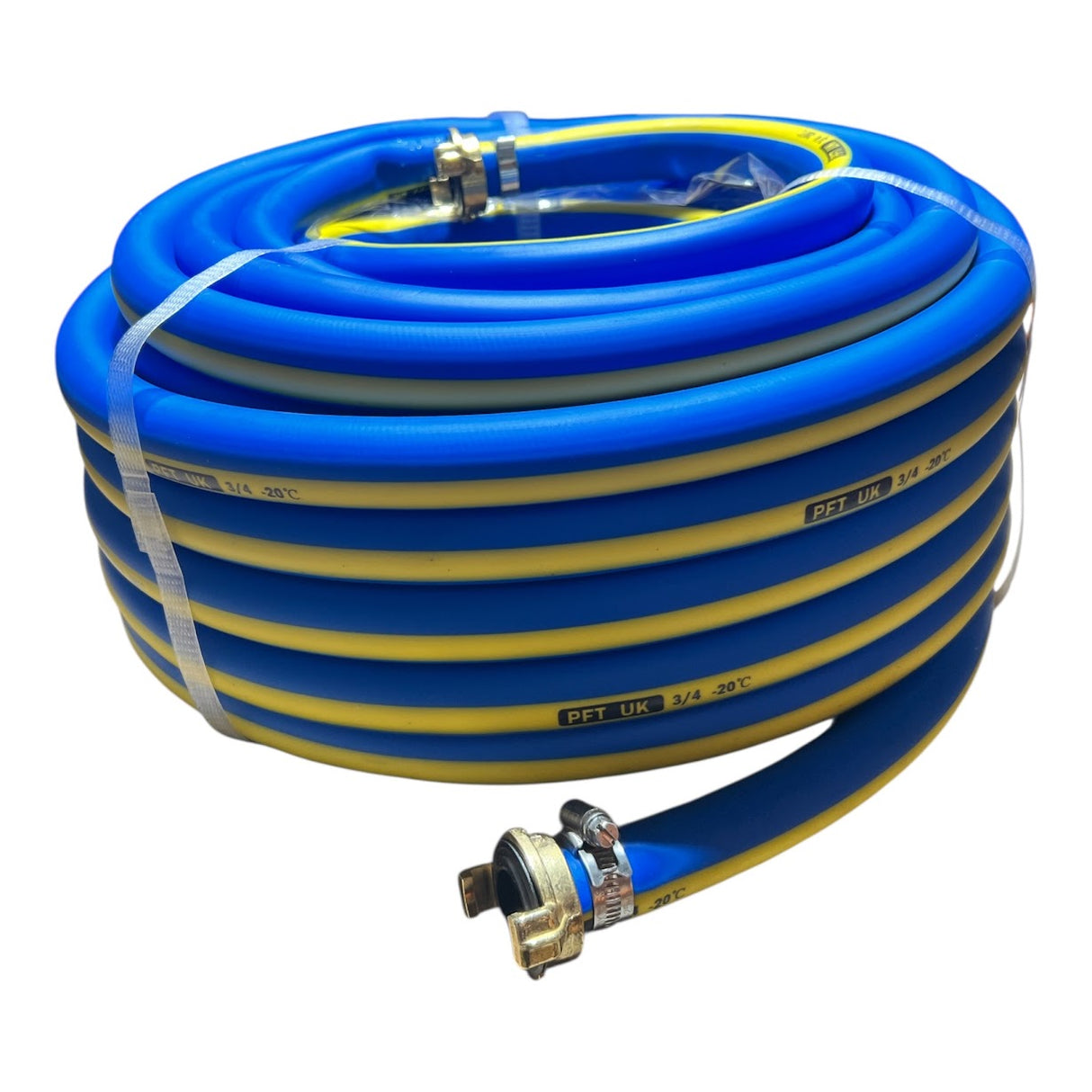 Water hose pipe with Geka brass claw fittings 1/2” or 3/4”