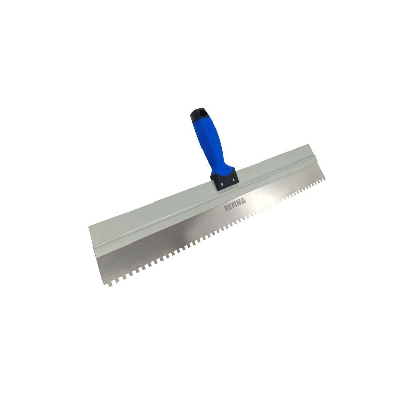 Refina aluminium frame notched spatula side view