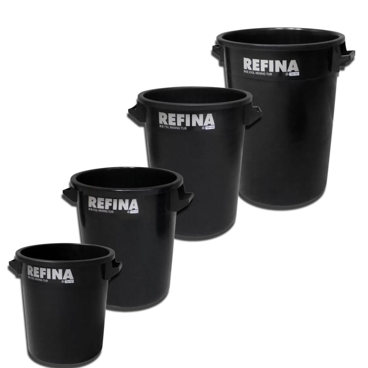 Refina X-2 Mixing Buckets | Heavy Duty Tubs (Single, Triple & Quad Packs)