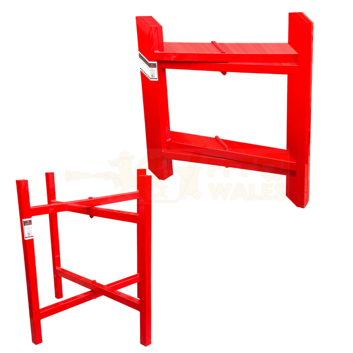 Skimflex Bricklayers Spot Board Stand 500mm  Bundles 3,5 & 10 – Heavy Duty Mortar Board Holder, Red Powder Coated Steel, Foldable
