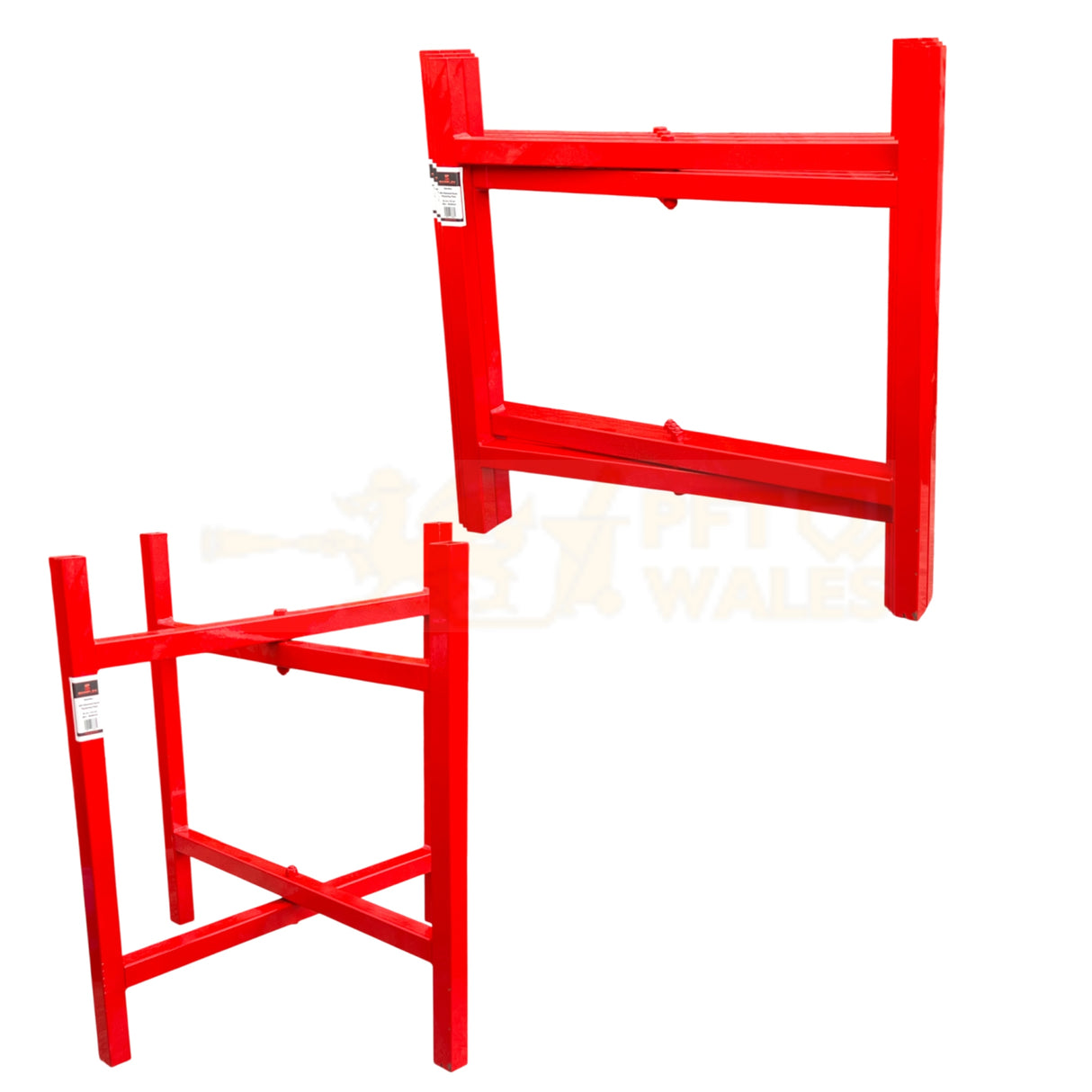 Skimflex Bricklayers Spot Board Stand 500mm  Bundles 3,5 & 10 – Heavy Duty Mortar Board Holder, Red Powder Coated Steel, Foldable