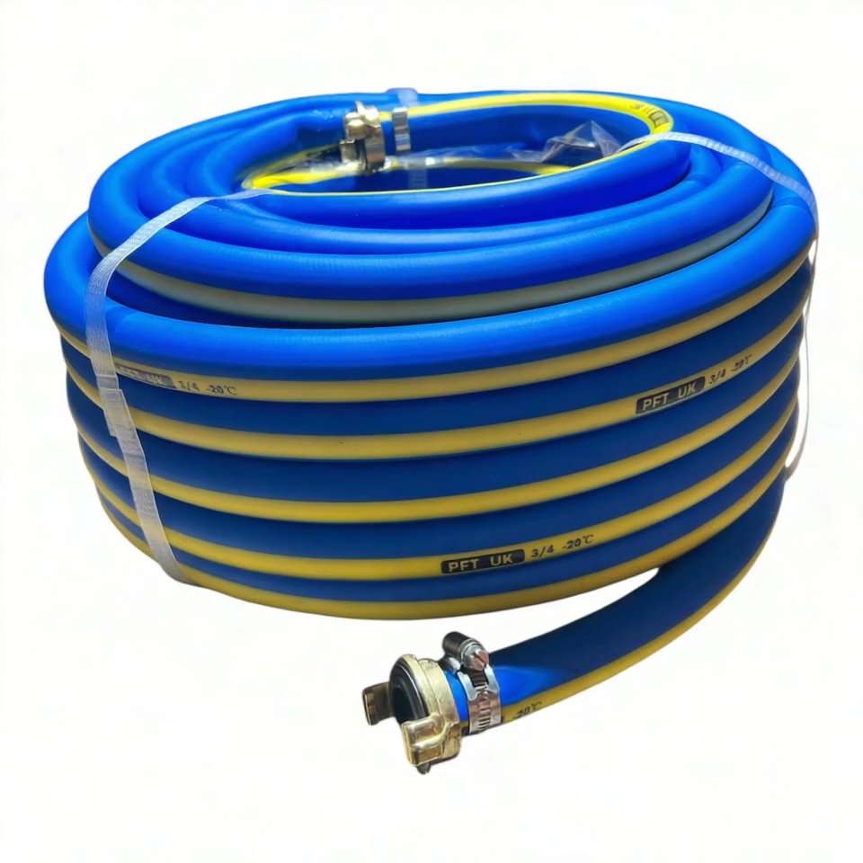 Water hose pipe with Geka brass claw fittings 1/2” or 3/4”