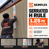 Serrated Feather Edge – Skimflex Aluminium H-Section Rendering Derby Rule 1.25 mts