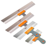 Skimflex Plaster Spatula – Stainless Steel Flattening Tool with Cork or Rubber Handle (10"-24")