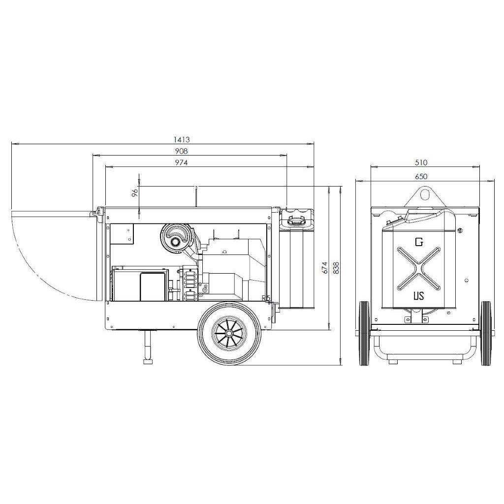 Honda generator 15 KVA 3 Phase EFI IGX800 Engine