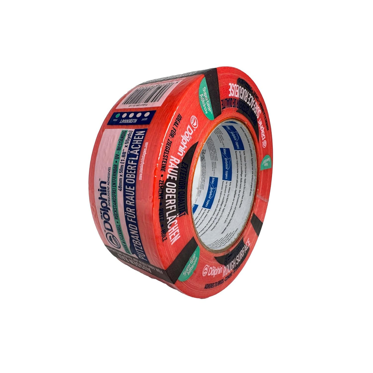Blue Dolphin Orange Exterior Masking Tape 50m – Rough Surface Outdoor
