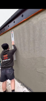 Serrated Feather Edge – Skimflex Aluminium H-Section Rendering Derby Rule 1.25 mts