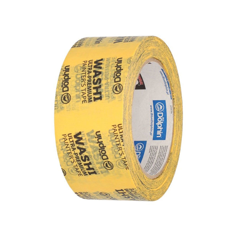 Blue Dolphin Washi precision painters masking tape for sharp paint lines, clean edges and surface protection