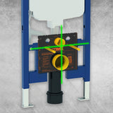 Wall hung toilet with skimflex template