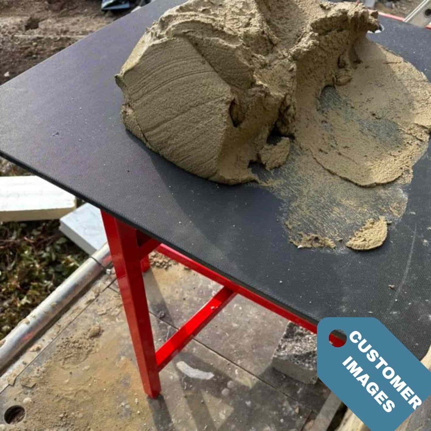 Bricklayers Spot Board Skimflex 590mm x 590mm x 9mm Recycled Plastic Durable Mortar Mixing Board