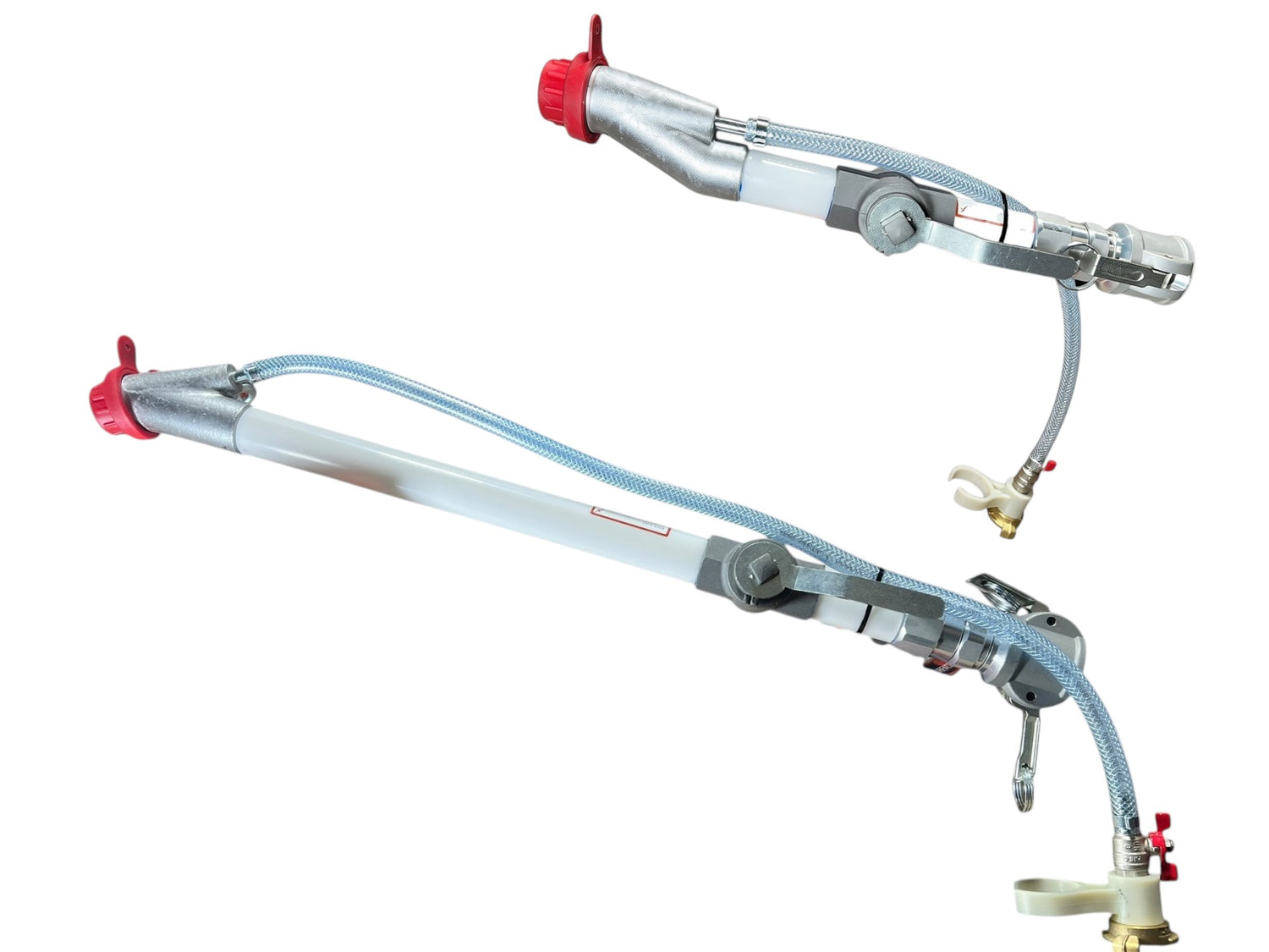 Plaster spray guns with geka air 360 coupling and aluminium shut off valve