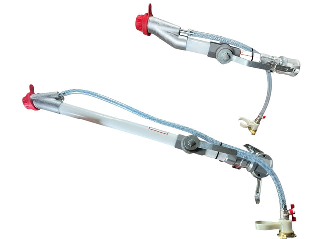 Plaster spray guns with geka air 360 coupling and aluminium shut off valve