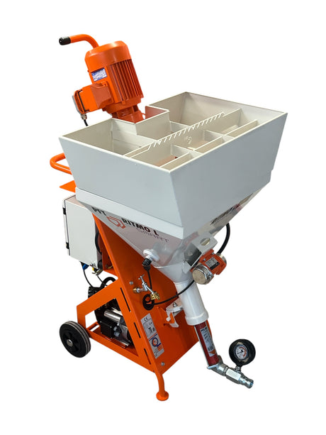 PFT Ritmo smart plastering machine with level sensor,vibrator and extension hopper