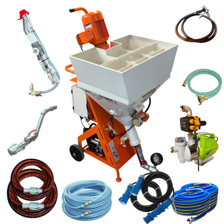Plastering machine ritmo smart with level sensor vibrator and all accessories 