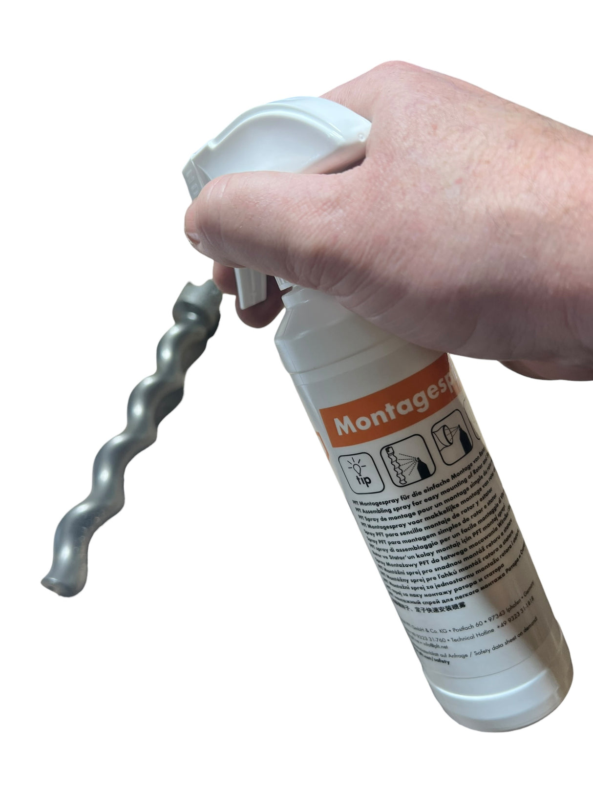 Genuine PFT lubricant used when installing rotor and stator sets