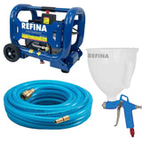 Refina compact compressor with hoper spay gun
