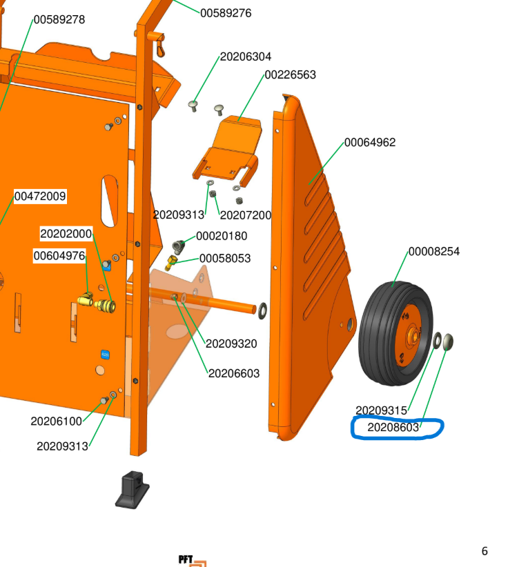 Axle Cap PFT Ritmo Wheel 20208603