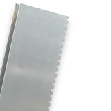 Close-up of the Skimflex serrated feather edge showing the H-section aluminium profile and comfortable grip design.