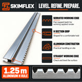 Skimflex lightweight aluminium serrated feather edge for professional plasterers, renderers and external wall insulation installers.