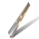 Skimflex aluminium serrated feather edge with lightweight H-section profile for levelling and straightening freshly applied render.