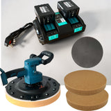 Skimflex cordless 400mm power float with twin 8Ah batteries and charger