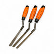 Tuck Pointer 3 trowel set in stainless steel with rubber handle