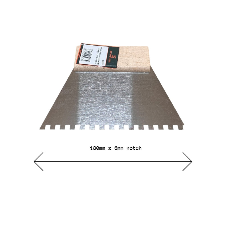 Adhesive spreader Notched Toothed Various size tooth Skimflex 180mm