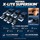 Refina X-Lite Superskim Spatula Set – 7 Piece (1" – 6") Lightweight Flexible Stainless Steel Skimming Tools | Exclusive to PFT Wales