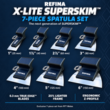 Refina X-Lite Superskim Spatula Set – 7 Piece (1" – 6") Lightweight Flexible Stainless Steel Skimming Tools | Exclusive to PFT Wales