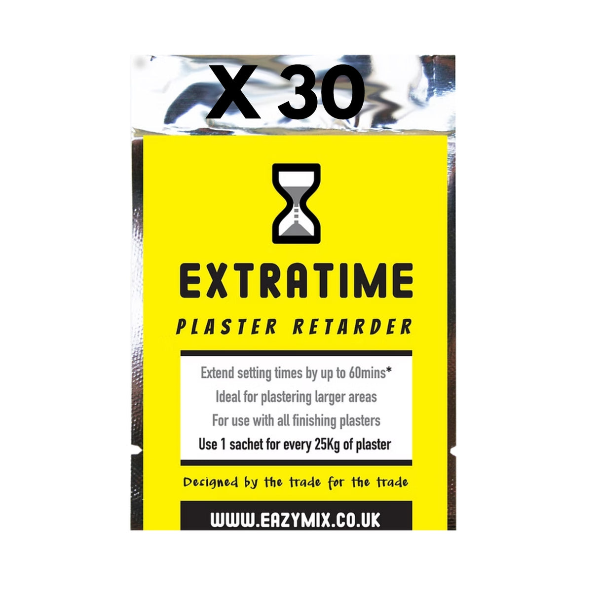30 packs eazymix extratime plaster retarder