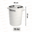 75 litre tub