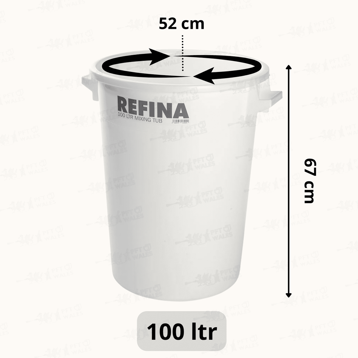 Mixing buckets Refina White X1  Plaster Render Screed Grout various sizes