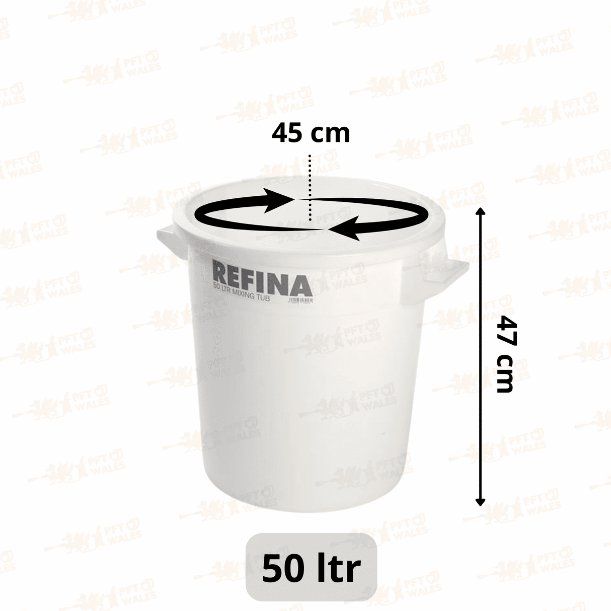 Mixing buckets Refina White X1  Plaster Render Screed Grout various sizes