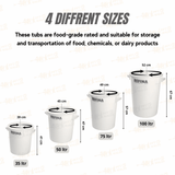 Mixing buckets Refina White X1  Plaster Render Screed Grout various sizes