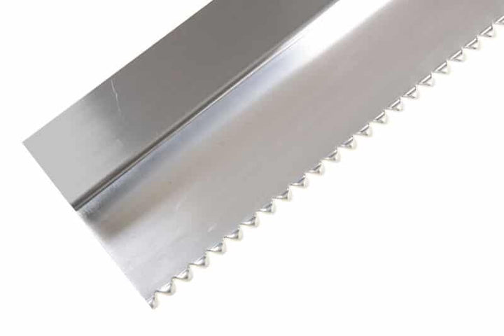 Skimflex H Section Serrated Toothed Feather Edge Derby - High Quality Aluminium Straight Edge, Ideal Plasterers Derby