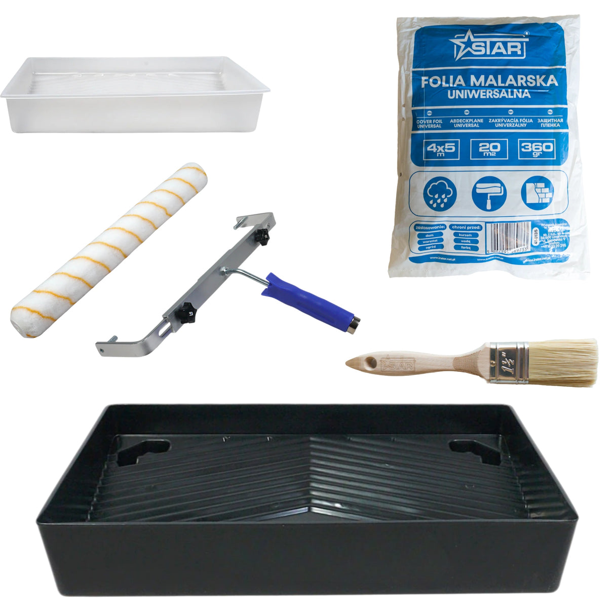 Paint Roller Set Skimflex Star – 500mm Large Roller Decorating Kit