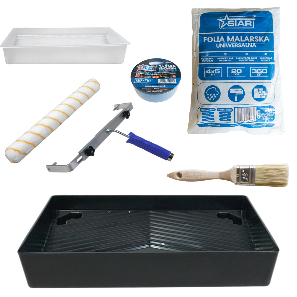 Paint Roller Set Skimflex Star – 500mm Large Roller Decorating Kit