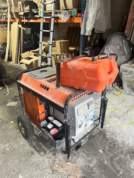 Used Kohler 15kVA petrol generator on site