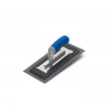 Plastic finishing trowel with 1.5mm grey blade and soft grip handle