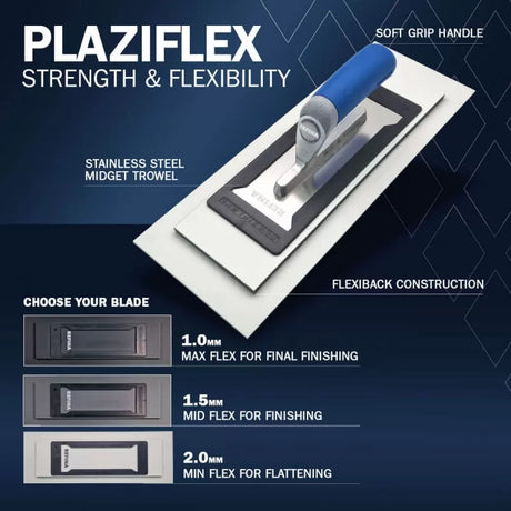 Refina Plaziflex 2.0mm foam backed white finishing blade