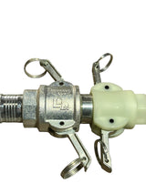 showing a 35-25mm reduction coupling for plastering machine in use