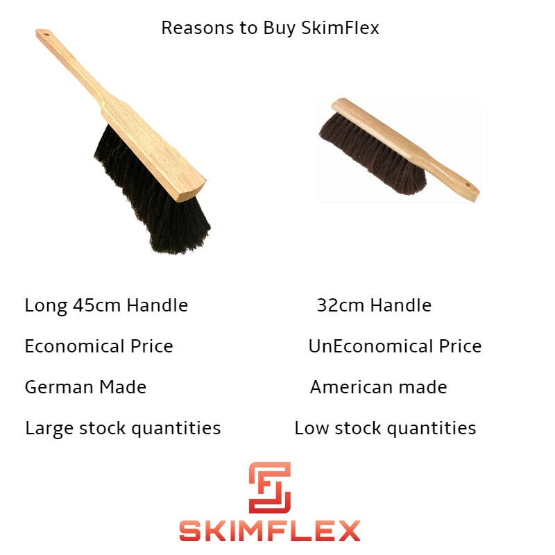 Skimflex Bricky Brush  long handle horse hair