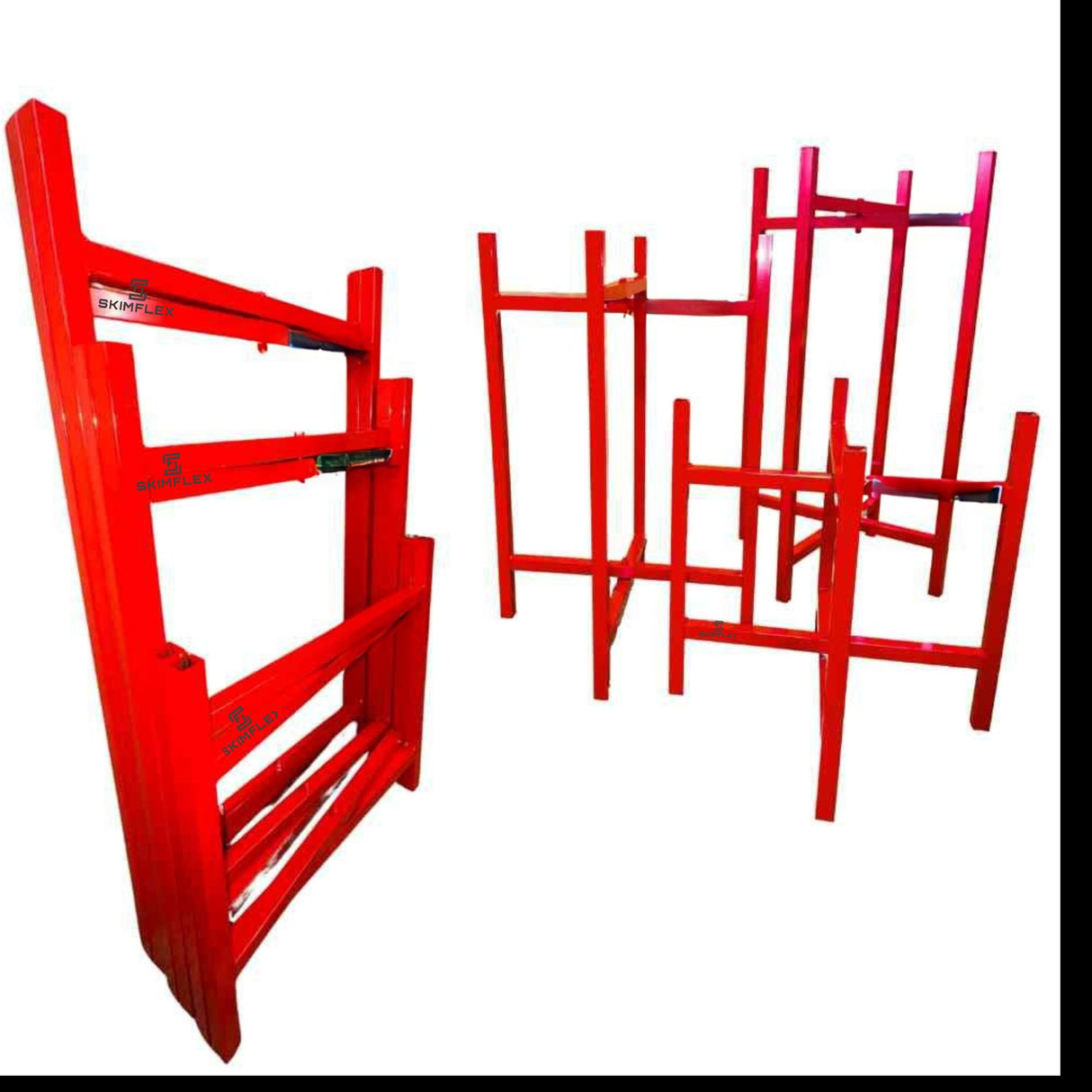 Skimflex Bricklayers Spot Board Stand – Heavy Duty Mortar Board Holder, Red Powder Coated Steel, Foldable, 500mm / 750mm / 900mm